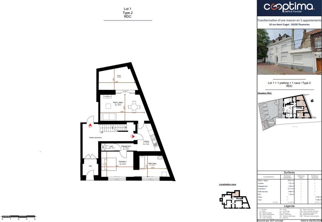 Appartement T2 THUMERIES (59239) SDAMO